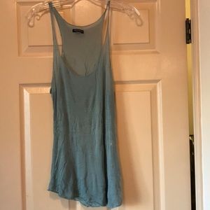 Long sage green tank top